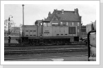 106 083 rangiert im Bahnhof Rathenow Juli 85