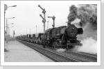 Ausfahrt des Schotterzug nach Berlin aus Angermünde Okt 84 Ausfahrt des Schotterzug nach Berlin aus Angermünde Okt 84