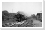 Im September 87 war der Dg 52134 dann nur noch an der Einfahrt Caputh Geltow akzeptabel im Licht. 52 8135 rollt hier zur Kreuzung in den Bahnhof