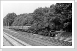 Dann kam wirklich der letzte Tag, 16.7.1988 bespannte die 52 8184 noch einmal einen Sandzug zum Streckenbau bei Groß Kreutz. Dann kam wirklich der letzte Tag, 16.7.1988 bespannte die 52 8184 noch einmal einen Sandzug zum Streckenbau bei Groß Kreutz.