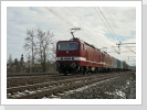 243 650+179 von Delta Rail mit Containerzug in Jena Burgau 27.1.2021