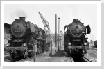 52 8041 und 52 8025 nebeneinander im Bw Mai 85 52 8041 und 52 8025 nebeneinander im Bw Mai 85