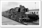 Der Kohleganzzug Magdeburg-Blankenburg bespannt mit 50 3579 im Dez 84 Der Kohleganzzug Magdeburg-Blankenburg bespannt mit 50 3579 im Dez 84