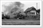 50 3606 verläßt mit dem Nahgüter nach Ballenstedt den Bahnhof Quedlinburg. Dez 87 50 3606 verläßt mit dem Nahgüter nach Ballenstedt den Bahnhof Quedlinburg. Dez 87