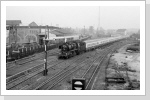 50 3520 kommt mit dem D-Zug aus Wernigerode in Halberstadt an Mai 86 50 3520 kommt mit dem D-Zug aus Wernigerode in Halberstadt an Mai 86