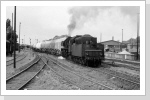 Auch 50 3545 ist mit dem Brückenpendel auf dem Weg nach Geestgottberg Juli 86 Auch 50 3545 ist mit dem Brückenpendel auf dem Weg nach Geestgottberg Juli 86