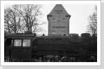 Symbolisches Mahnmal 50 3570 ausgeschlachtet vorm Wasserturm Meyenburg Apr 88