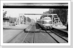 1983 kam auch der Fahrdraht nach Brieselang, vorher waren noch Loks der BR 110 und 118 im Vorortverkehr im Betrieb Juli 83